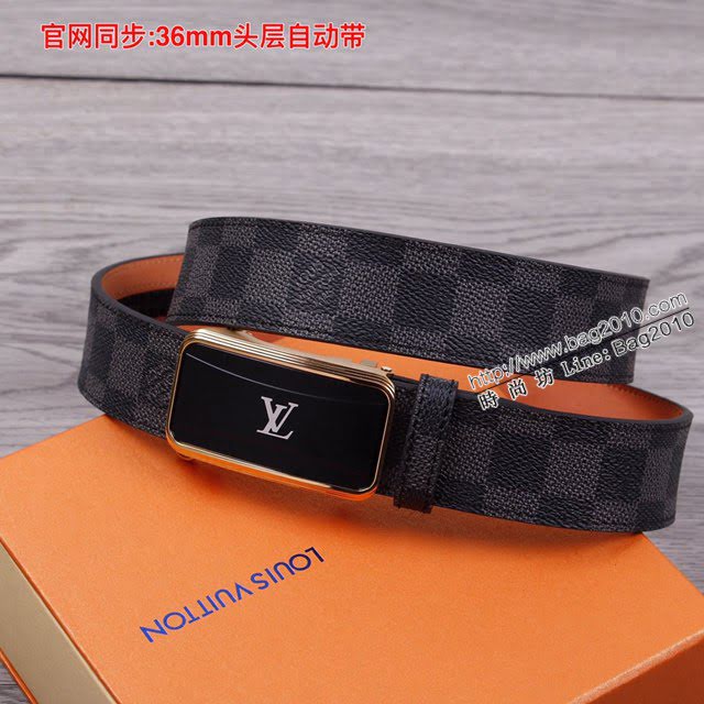 LV爆款男士皮帶 路易威登經典自動平滑款腰帶  jjp2209